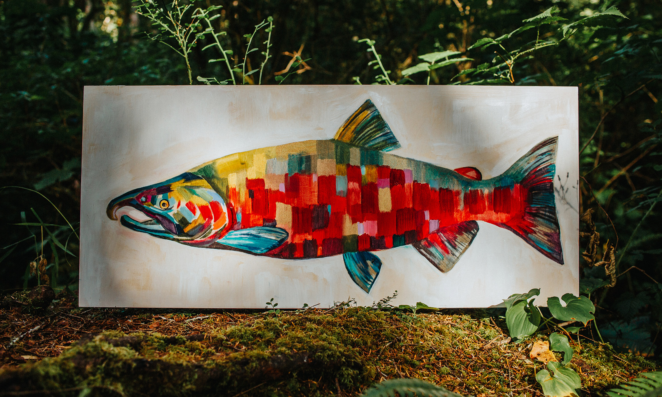 salmon artwork